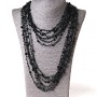 ( 140 cm ) Collana a ragnatela con pendenti rotondi nera
