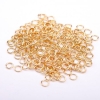 Fornitura di anello di collegamento, diametro 4 mm, metallo dorato 25 g
