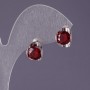 Orecchini con cristalli rossi Ovali 12x10mm