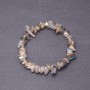 Bracciale in labradorite naturale, granuli da 7 mm, su elastico