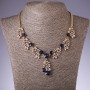 Collana con cristalli blu «Rami», lunghezza 42–50 cm