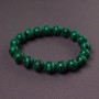 Bracciale in malachite (perle lisce), diametro 12 mm