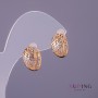 Orecchini Xuping, diametro 7 mm, lunghezza 15 mm, colore oro