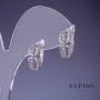 Orecchini Xuping rodio 6×14 mm