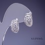 Orecchini Xuping 16×9 mm «Rose» rodiati
