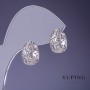 Orecchini Xuping rodiati 14x8 mm