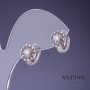 Orecchini Xuping placcati rodio 10x9 mm