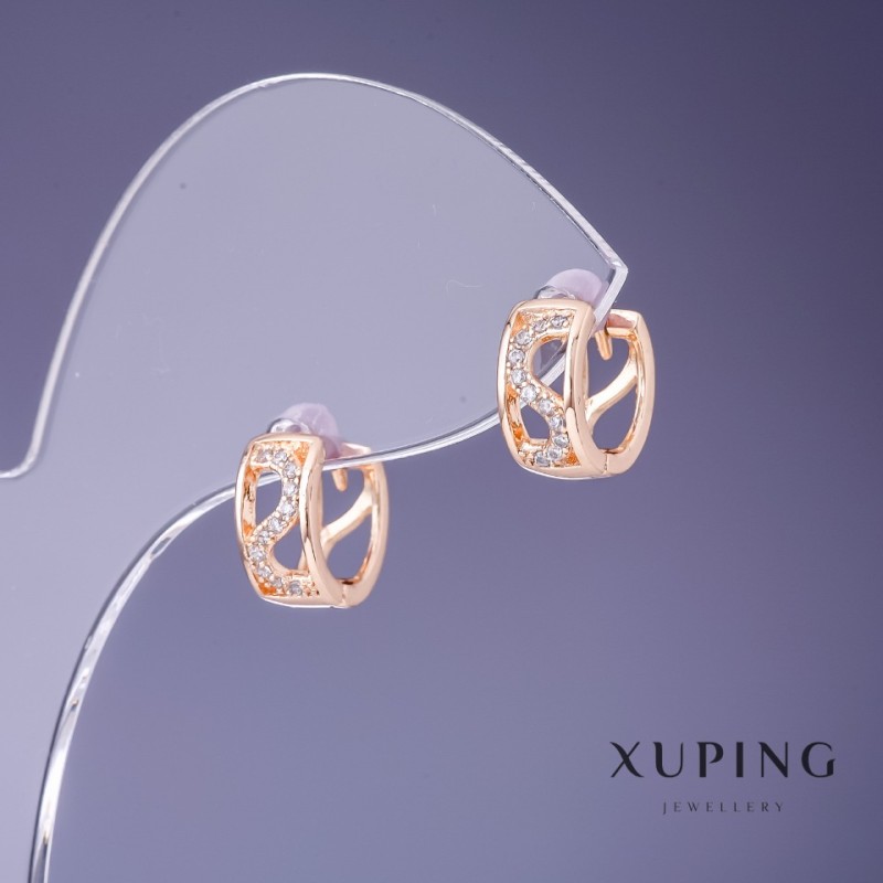 Orecchini Xuping 11×5 mm, placcato oro 18K
