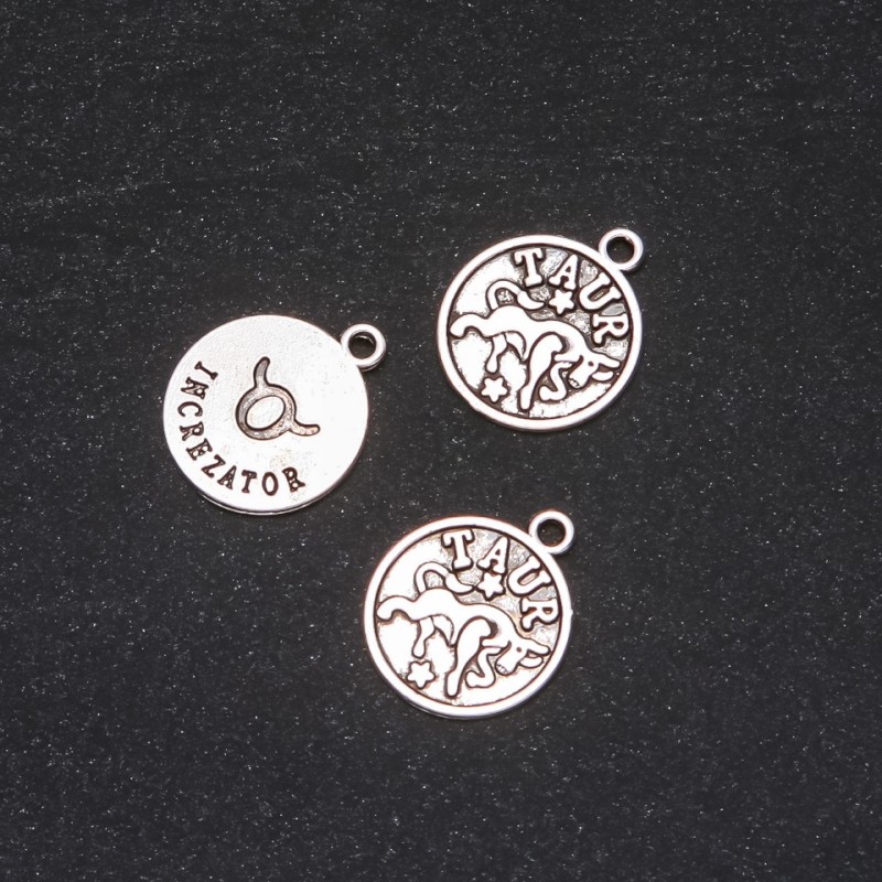 Pendente Zodiaco Toro 17 mm per gioielli