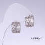Orecchini Xuping rodiati, lunghezza 15 mm, spessore 8 mm