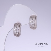 Orecchini Xuping, lunghezza 15 mm, spessore 8 mm, rodiati