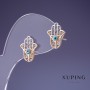 Orecchini Xuping Palmo 14x11 mm doratura 18K