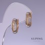 Orecchini Xuping 17x7 mm doratura 18k e rodio