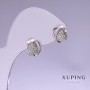 Orecchini Xuping rodio 9x10 mm