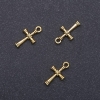 Fornitura pendente a croce dorata, diametro 11 mm, lunghezza 11 mm, confezione 20 g, 25 pezzi (+ -)
