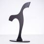 Supporto per gioielli in plastica nera, altezza 8 cm, larghezza 7 cm