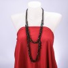 Collane lunghe in agata, asimmetria, lunghezza 160 cm, diametri 16, 10 e 6 mm