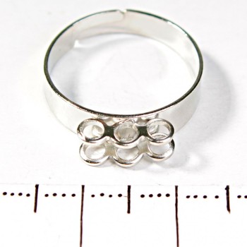 Prezzo per confezione /10 pezzi 10 mm Base per orecchini con 6 anelli