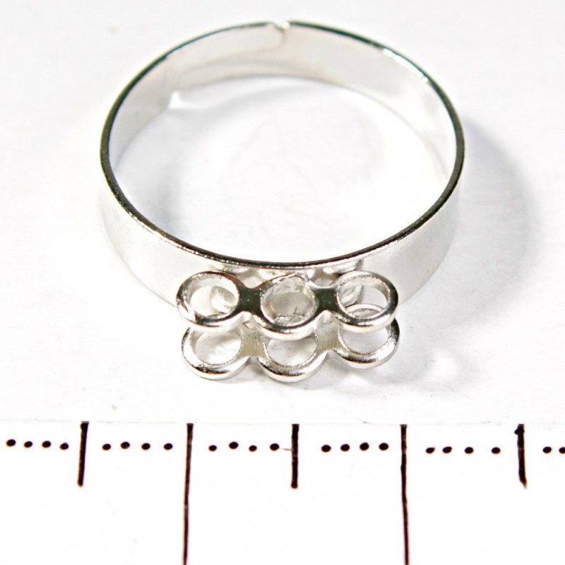 Prezzo per confezione /10 pezzi 10 mm Base per orecchini con 6 anelli