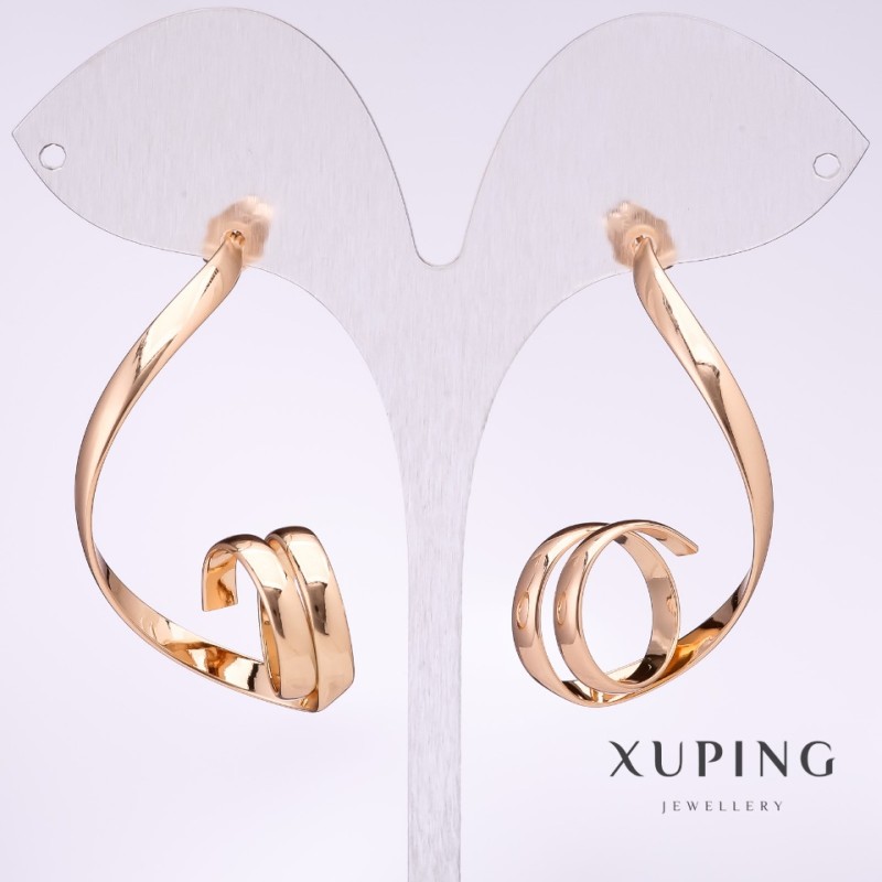 Orecchini Xuping Riccioli dorati 45 × 8 mm