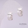 Orecchini Xuping rodiati 12×7 mm