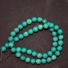 Perline di varisite verdi (artificiali), sfere lisce, filo di circa 38 cm (+ -), diametro di 8 mm
