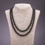 Collana lunga di shungite, diametro 8 mm, lunghezza 120 cm