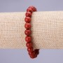Bracciale elastico in jasper rosso, diametro 8 mm+
