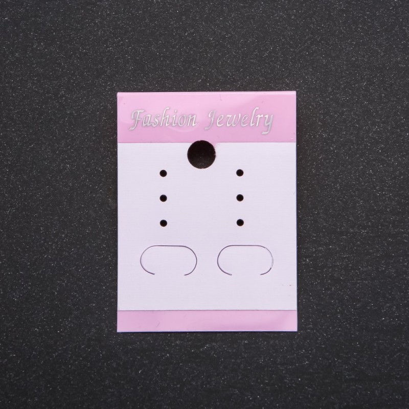 Piastra espositiva rosa per orecchini 5×3,7 cm 100 pezzi