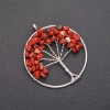 Pendente «Albero della Fortuna» in jasper rosso, diametro 50 mm