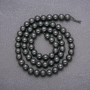 Perline di schungite naturali su filo, sfere lisce, diametro 6 mm, lunghezza 38 cm