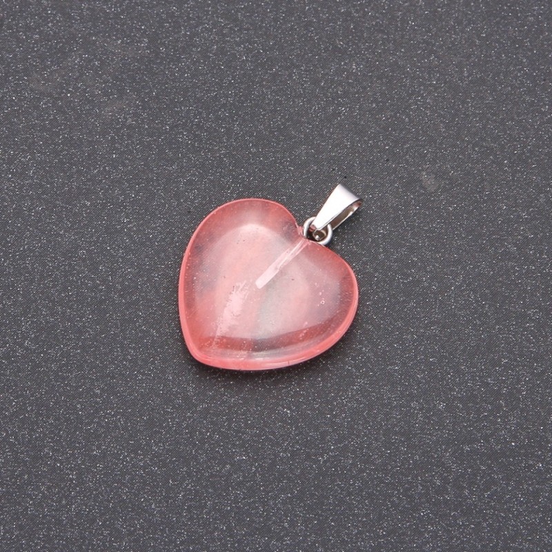 Pendente a forma di cuore in turmalina 19×19×26 mm (+-)