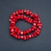Perline su filo di corallo naturale, sfaccettate, diametro 11×6 mm, lunghezza 39 ± (Prezzo per 100 g)