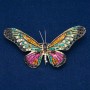 Spilla «Farfalla» dorata in metallo, strass multicolori 42×82 mm +