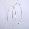 Orecchini Xuping anelli rodio placcato, spessore circa 2,1 mm, diametro 51 mm