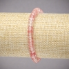 Braccialetto elastico in calcedonio naturale, rondelle lisce, diametro 6x4 mm, lunghezza 18 cm