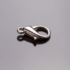 Prezzo per confezione /10 pezzi. Chiusura a moschettone in metallo grigio 1,6×0,8 cm +/-