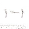Fornitura pendente Sciabola, colore metallo 'argento', 19×4 mm, confezione 20 g ± 53 pezzi