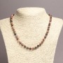 Collana in jasper oceanico, sfere lisce, diametro 6 mm ±, lunghezza 45 cm ±
