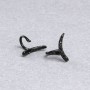 Kaf Xuping Rodio nero con strass neri 10x12 mm +