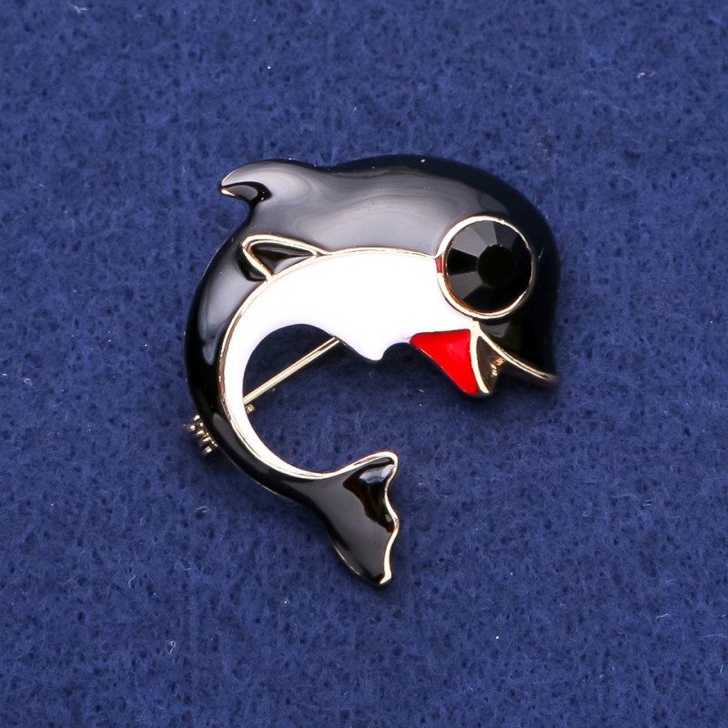 Spilla Orca Nera 37×38 mm