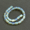 Perline su filo di pietra lunare sintetica a barilotto, diametro 10×14 mm, lunghezza circa 39 cm