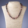 Collana in rodonite, diametro 10 mm, filo 46–48 cm+
