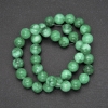 Perline su filo di nylon crisoprasso artificiale, sfera liscia, diametro 10 (+/-) mm, lunghezza 38 cm