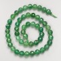 Perle in crisopraso naturale, sfaccettate a sfera su filo, diametro 8 mm ±, lunghezza 39 cm ±
