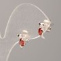 Orecchini a perno Xuping con pietra rossa 10x4 mm