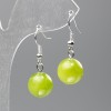 Orecchini Onice (acrilico artificiale) sfera liscia, diametro 12,5 mm ±, lunghezza 3,5 cm