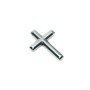 Ciondolo Croce con Ematite, diametro 23×35, 5×5 mm+
