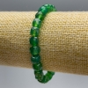 Bracciale in crisopraso naturale, cubetto sfaccettato, diametro 7 mm ±, lunghezza 18 cm (elastico)