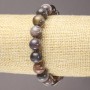 Bracciale elastico in agata Botswana, sfere lisce, diametro 10 mm (±)